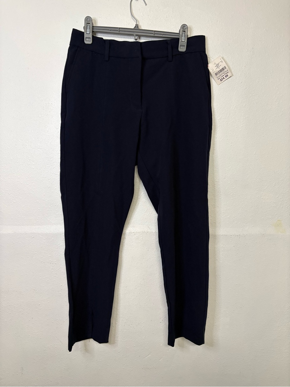 Women Tommy Hilfiger Dress Pants - Navy Tailored Slim Fit